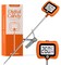 Digital Candy Thermometer with Pot Clip, Instant Read Kitchen Thermometer for Cooking, Baking, and Candy Making – 10" Stainless Steel Probe, LCD Display, Essential Baking Tool (Orange)